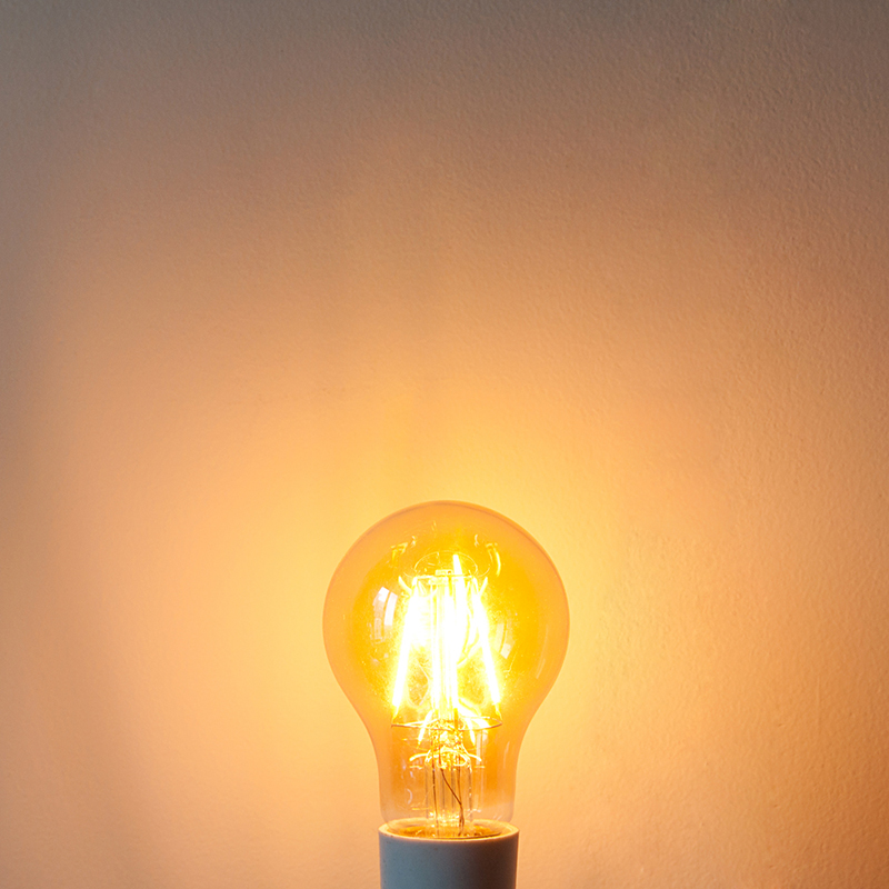 Gold Tint A19 E26/E27 4W LED Vintage Antique Filament Light Bulb, 40W Equivalent, 4-Pack, AC100-130V or 220-240V